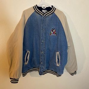 Vintage Disney Denim Bomber Jacket
